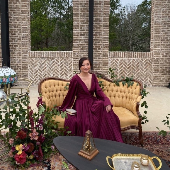 MAC DUGGAL Pleated Charmeuse Gown 6 - Picture 5 of 13